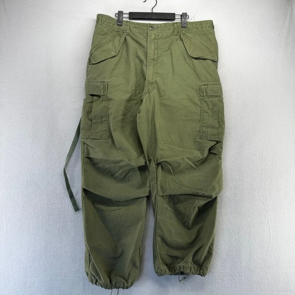 Vintage Military M65 Pants men's Large Regular OG 107 Sateen Cold Weather Green